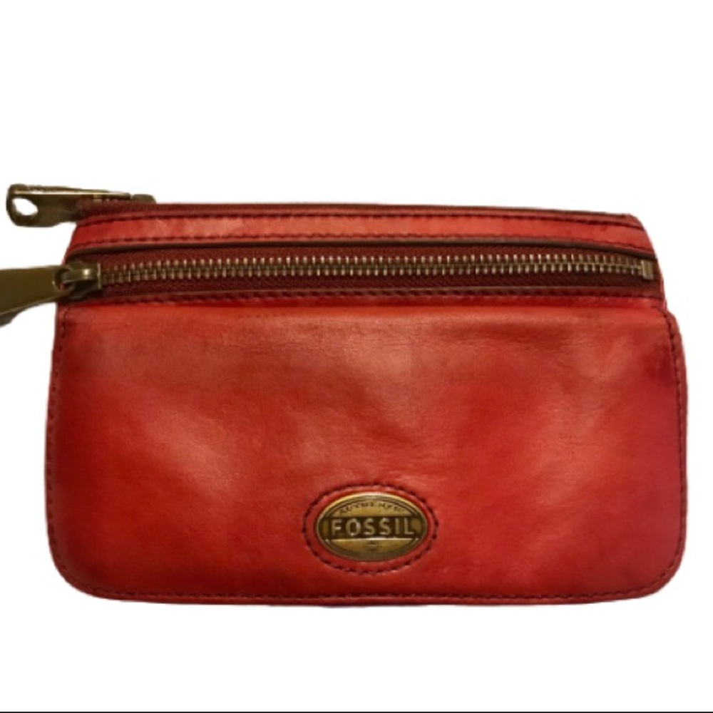 Fossil Pebbled Leather Explorer Flap Wallet/Clutch